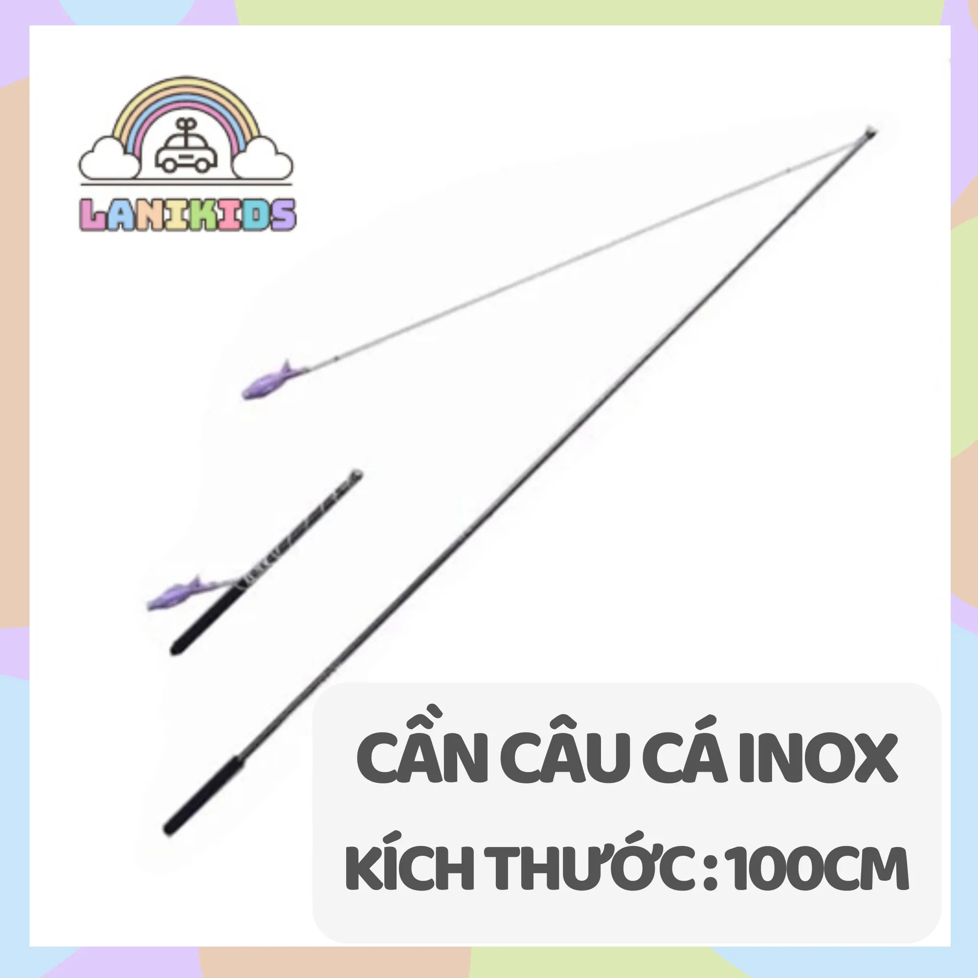 Cần câu cá đồ chơi trẻ em inox