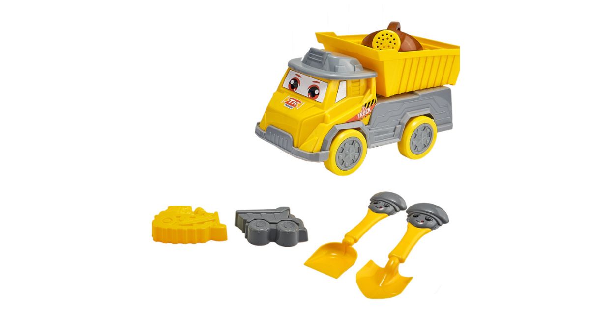 Xe chở cát – đồ chơi xúc cát hạt sứ hạt muồng lanikids màu vàng ghi