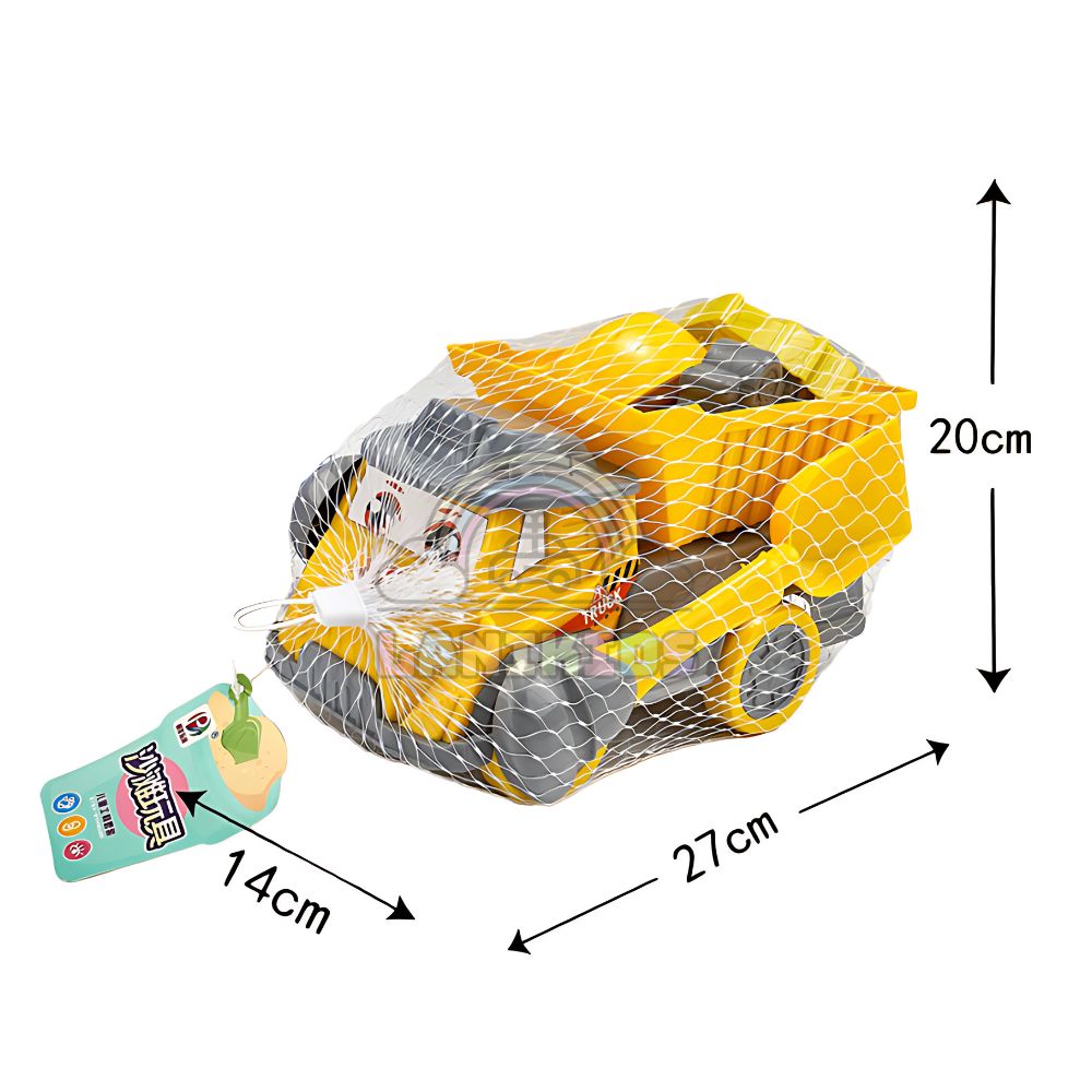Xe chở cát – đồ chơi xúc cát hạt sứ hạt muồng lanikids màu vàng ghi