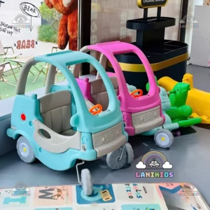 Xe Ôtô Chòi Chân Công Chúa Màu Hồng & Xanh Pastel – Đồ Chơi Mầm Non Cao Cấp An Toàn