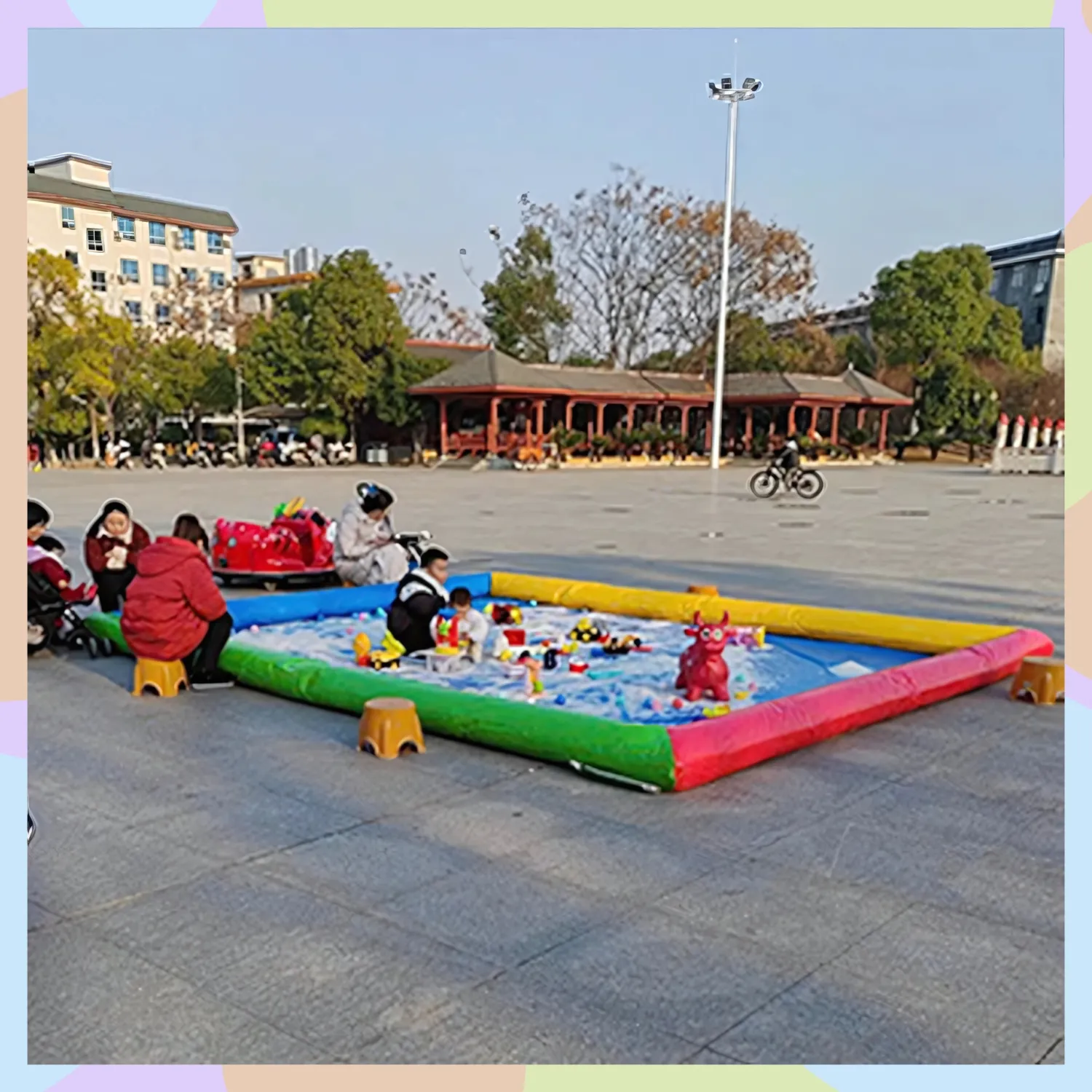 Bể Phao Bạt PVC Cho Trẻ – Đồ Chơi Câu Cá, Xúc Cát, Khu Vui Chơi Di Động Ngoài Trời