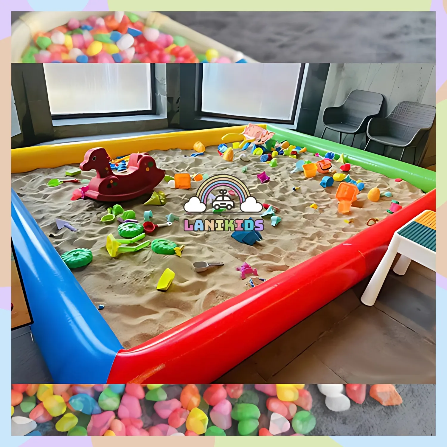Bể Phao Bạt PVC Cho Trẻ – Đồ Chơi Câu Cá, Xúc Cát, Khu Vui Chơi Di Động Ngoài Trời