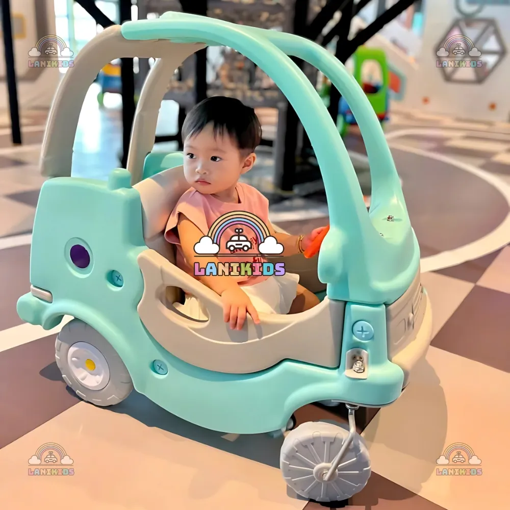 Xe Ôtô Chòi Chân Công Chúa Màu Hồng & Xanh Pastel – Đồ Chơi Mầm Non Cao Cấp An Toàn