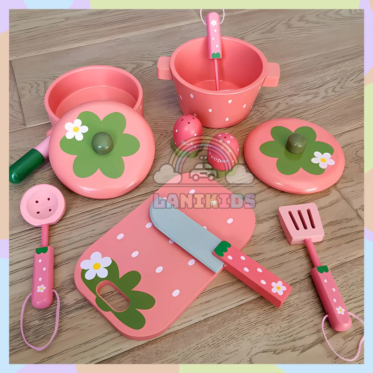 Bộ Dụng Cụ Làm Bếp Đồ Chơi Gỗ Cao Cấp – Đồ Chơi Hướng Nghiệp Cho Bé | Coffee Kids