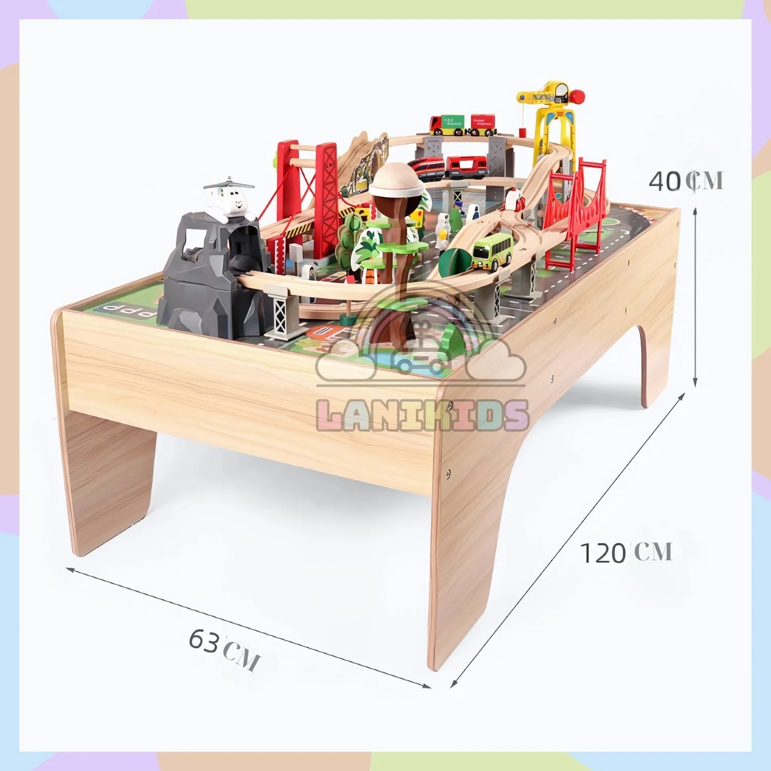 Bộ Sa Bàn Giao Thông Đồ Chơi Gỗ Cho Bé - Hướng Nghiệp & Tư Duy Sáng Tạo | Lanikids