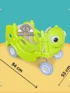 Xe Ô Tô Chòi Chân Stroller Cho Bé – Xe Xanh Lá & Da Cam | Đồ Chơi Mầm Non Lanikids