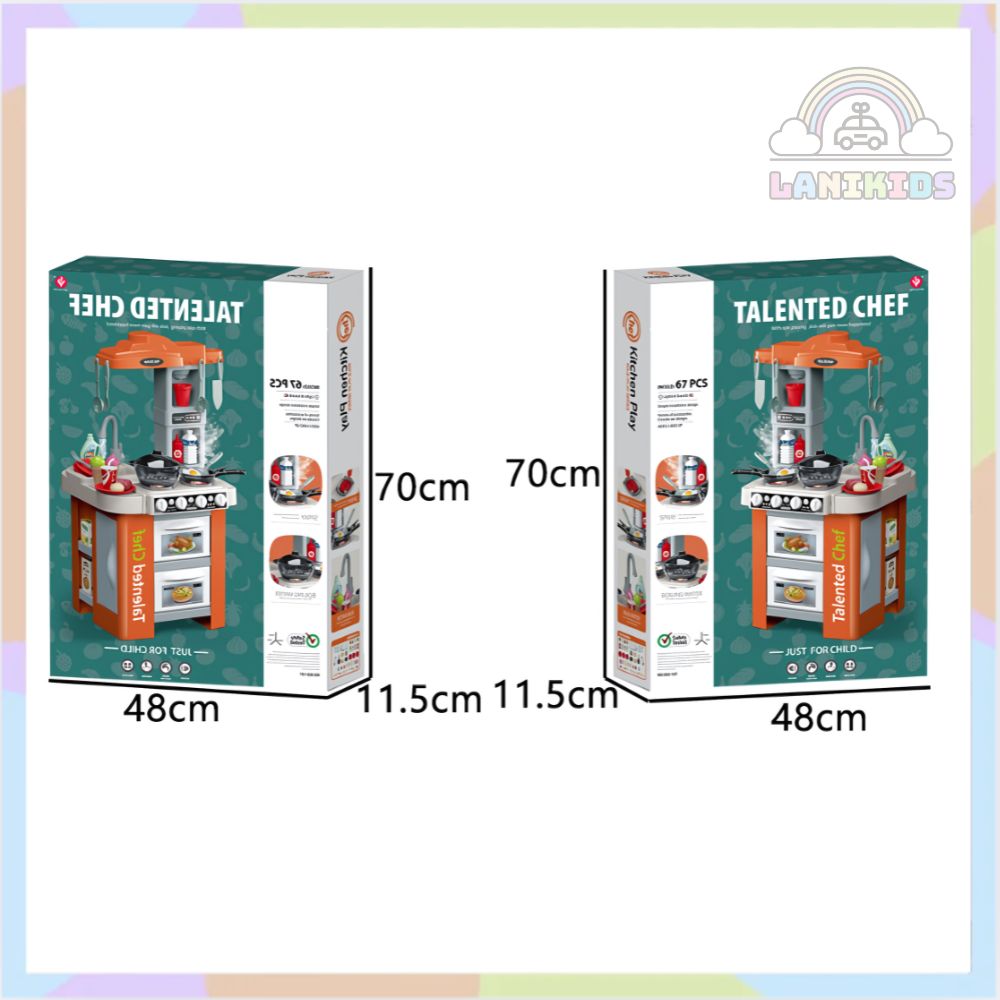 Bộ Bếp Nhựa Talented Chef Cho Bé – Đồ Chơi Nhà Bếp Mini 67 Món Kèm Phụ Kiện