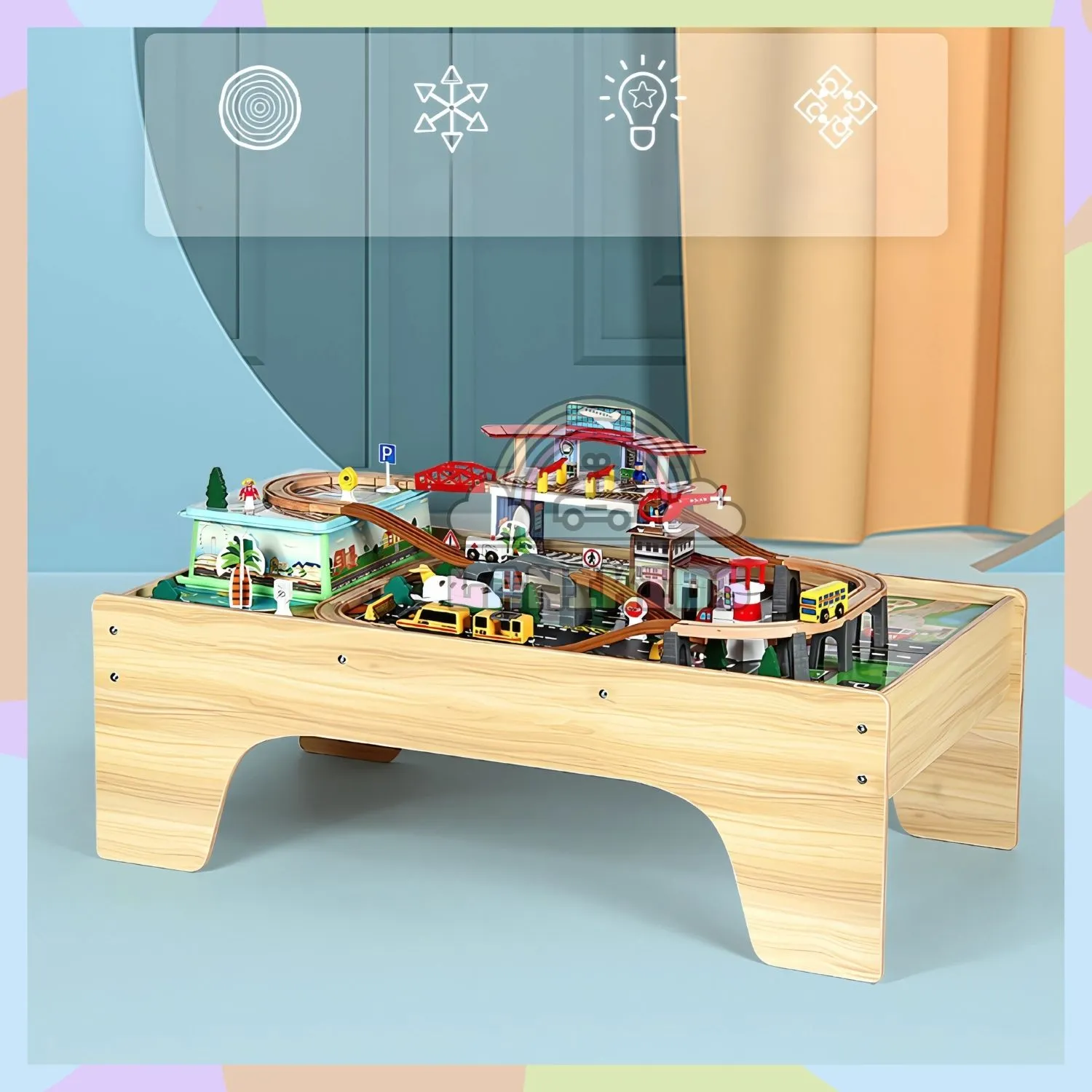 Bộ Sa Bàn Giao Thông Đồ Chơi Gỗ Cho Bé - Hướng Nghiệp & Tư Duy Sáng Tạo | Lanikids