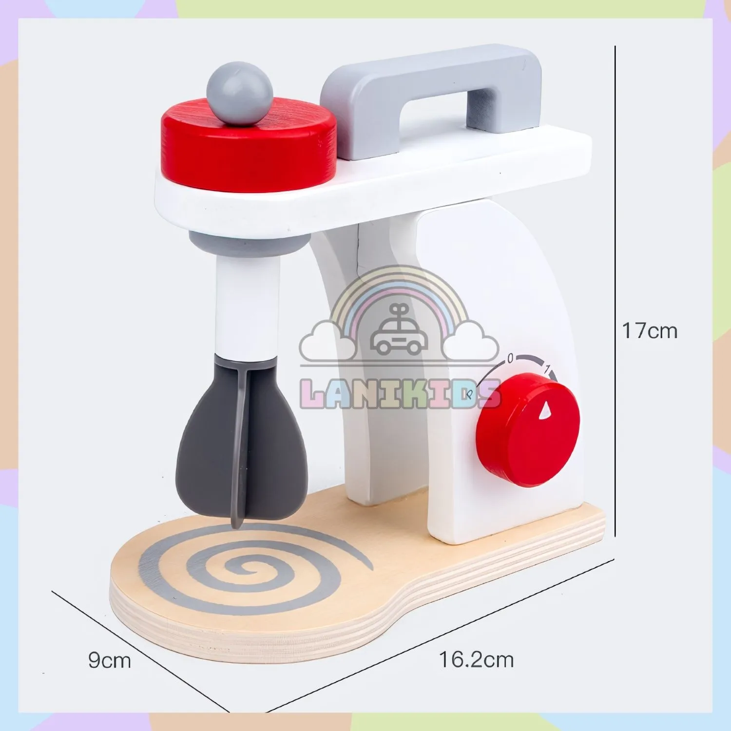 Máy Trộn Bột Bằng Gỗ Cho Bé - Đồ Chơi Hướng Nghiệp An Toàn,