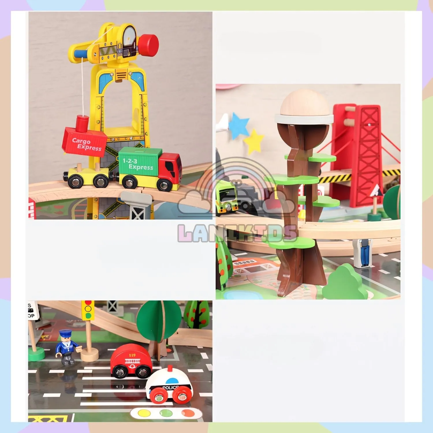 Bộ Sa Bàn Giao Thông Đồ Chơi Gỗ Cho Bé - Hướng Nghiệp & Tư Duy Sáng Tạo | Lanikids