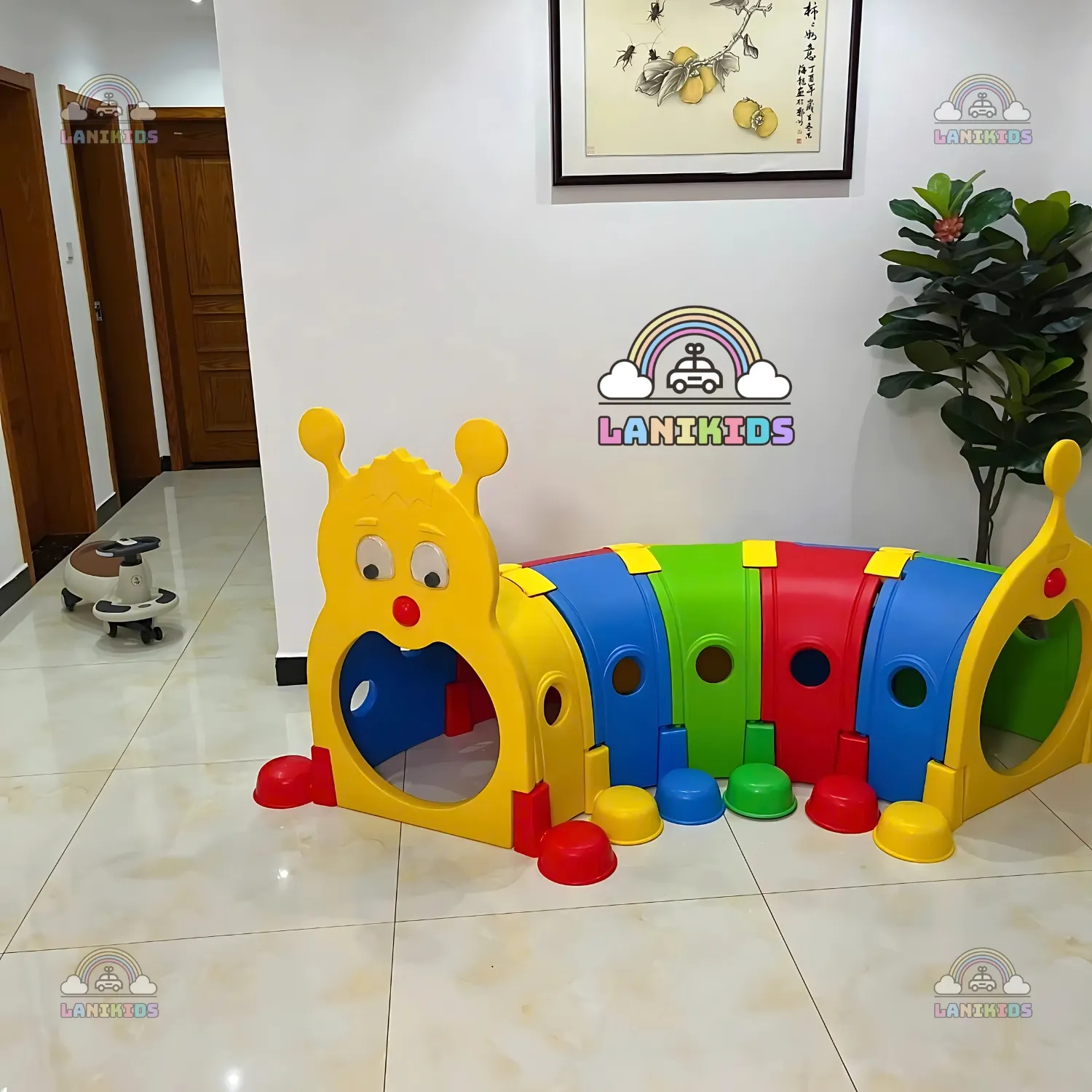 Hầm chui con sâu mầm non – Đồ chơi khu vui chơi trẻ em an toàn từ nhựa ABS nhập khẩu