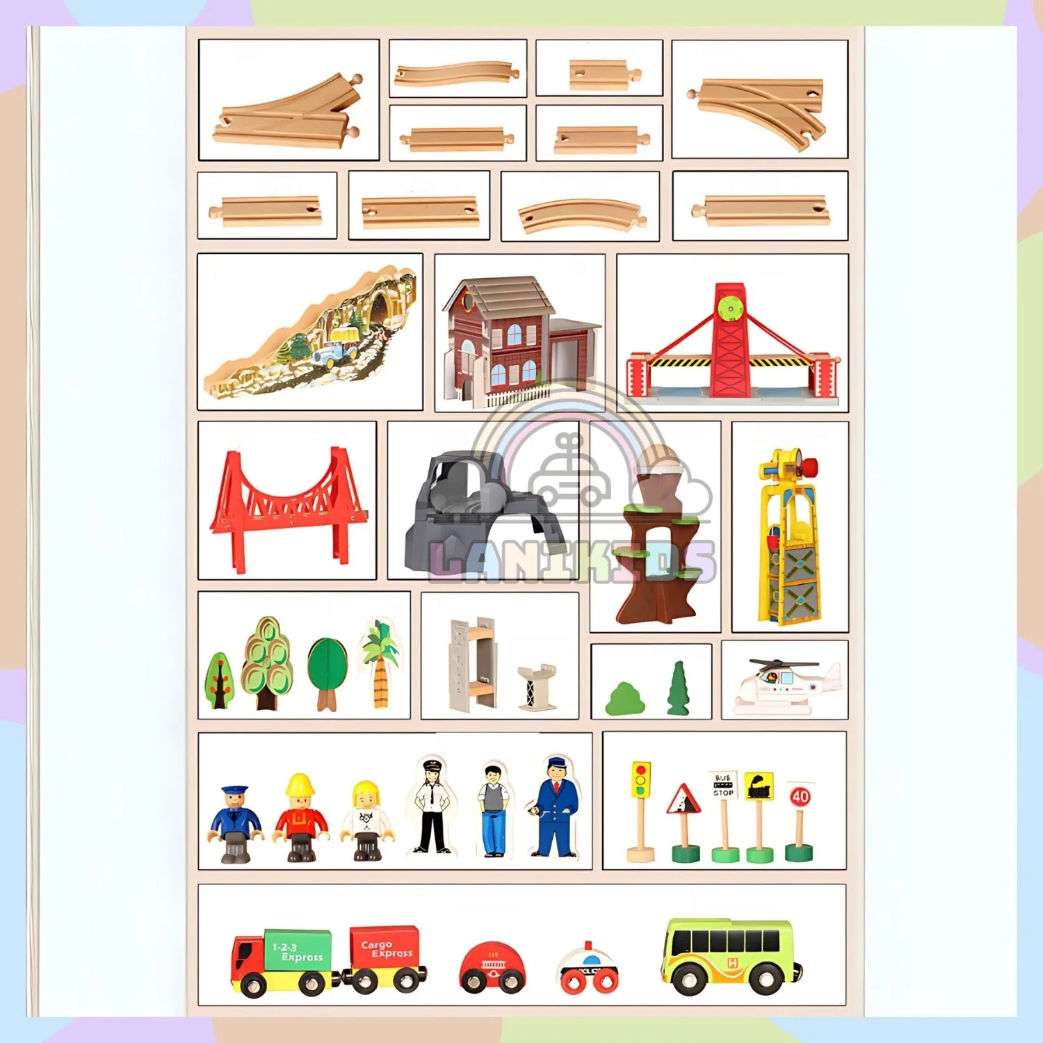Bộ Sa Bàn Giao Thông Đồ Chơi Gỗ Cho Bé - Hướng Nghiệp & Tư Duy Sáng Tạo | Lanikids