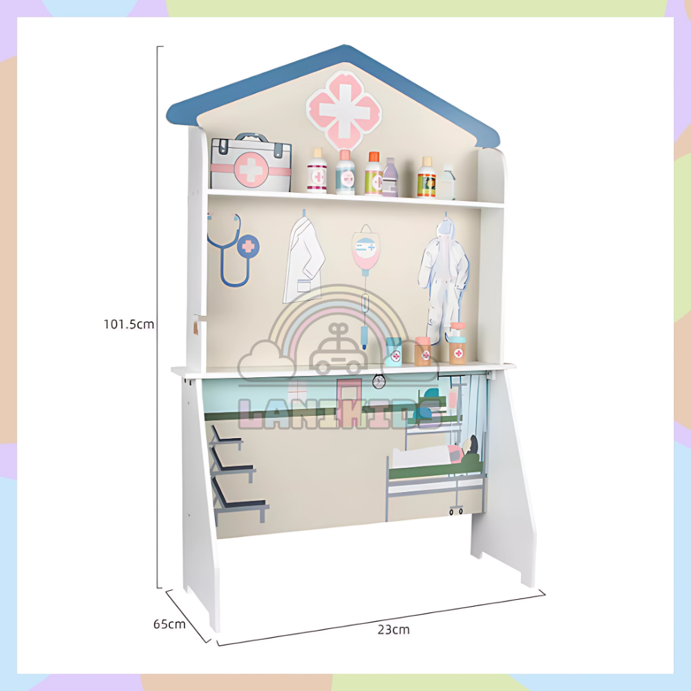 BỘ TỦ BÁC SĨ GỖ HOSPITAL – ĐỒ CHƠI HƯỚNG NGHIỆP GIÚP BÉ YÊU NGHỀ Y TỪ NHỎ