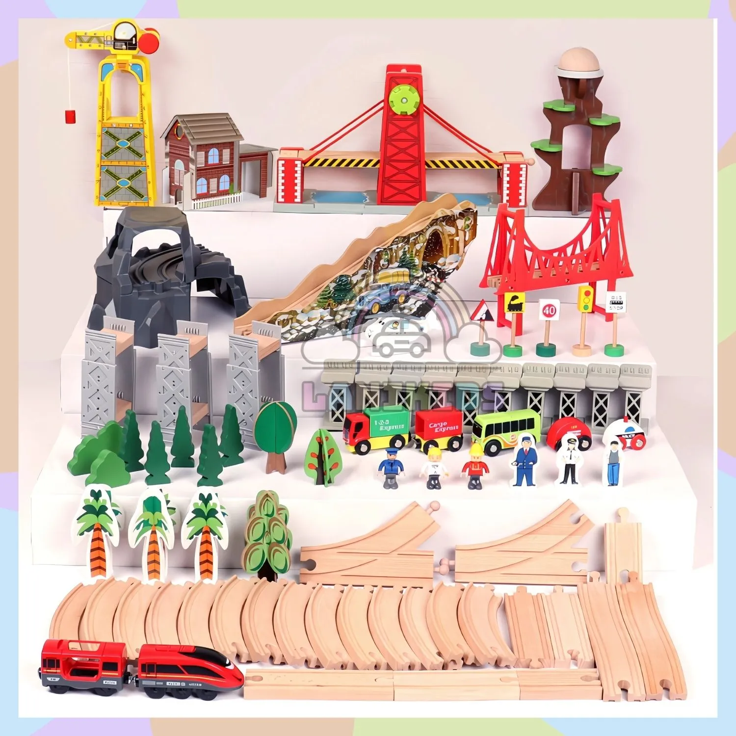 Bộ Sa Bàn Giao Thông Đồ Chơi Gỗ Cho Bé - Hướng Nghiệp & Tư Duy Sáng Tạo | Lanikids