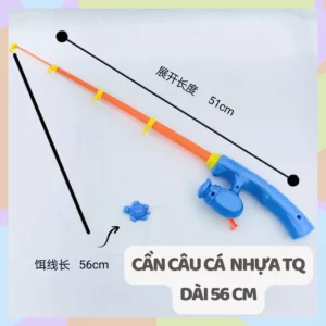 Cần Câu Cá Nhựa Trung Quốc 52cm – Đồ Chơi Câu Cá Nam Châm An Toàn Cho Trẻ