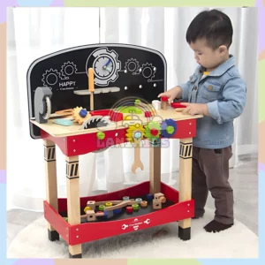 Bộ Đồ Chơi Lắp Ráp Kỹ Thuật Gỗ Màu Đỏ Đen – Đồ Chơi Hướng Nghiệp Sáng Tạo Cho Bé Trai | Lanikids