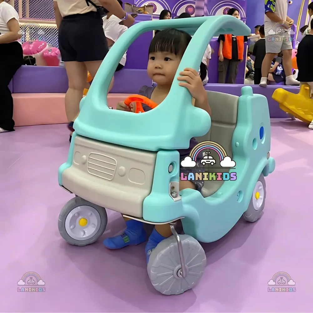 Xe Ôtô Chòi Chân Công Chúa Màu Hồng & Xanh Pastel – Đồ Chơi Mầm Non Cao Cấp An Toàn