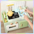 BỘ TỦ BẾP GỖ MINI XANH MINT CHO BÉ – ĐỒ CHƠI NHẬP VAI ĐẦU BẾP CỰC XINH