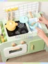 BỘ TỦ BẾP GỖ MINI XANH MINT CHO BÉ – ĐỒ CHƠI NHẬP VAI ĐẦU BẾP CỰC XINH