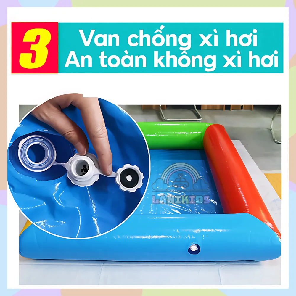 Bể phao bạt pvc chơi đồ chơi xúc cát, cá nhựa cân (1)
