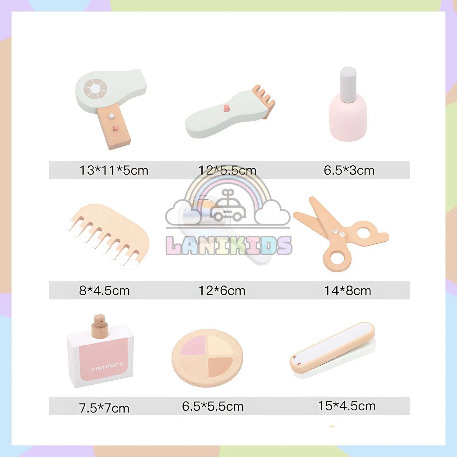Bộ Trang Điểm 1 Gương Màu Trắng  Đồ Chơi Hướng Nghiệp Làm Đẹp Cho Bé – Lanikids Coffee Kids