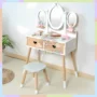 Bộ Tủ Trang Điểm Gỗ 3 Gương Màu Trắng – Đồ Chơi Hướng Nghiệp Đẹp Như Công Chúa  Lanikids
