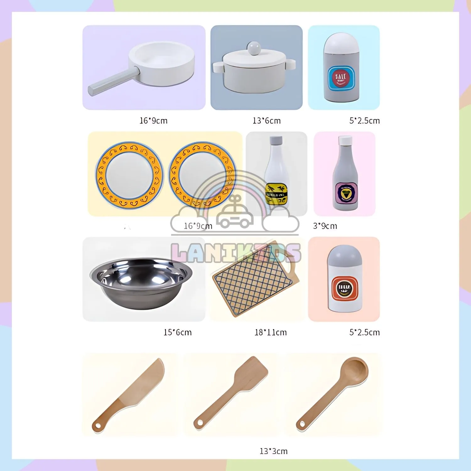 Bộ Tủ Bếp Gỗ Big Kitchen Cho Bé – Đồ Chơi Hướng Nghiệp An Toàn & Sáng Tạo | Lanikids