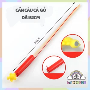 Cần Câu Cá Gỗ 50cm – Đồ Chơi Câu Cá An Toàn, Bền Đẹp Cho Khu Vui Chơi Trẻ Em