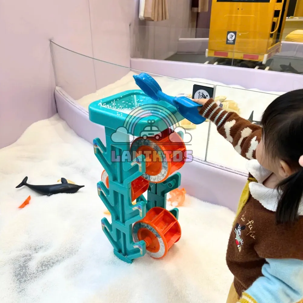 Guồng Xoay Cát 3 Bánh – Đồ Chơi Xúc Cát Cao Cấp Cho Khu Vui Chơi Trẻ Em