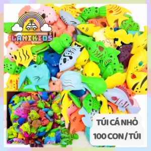 Túi cá nhỏ 100 con – đồ chơi câu cá nam châm