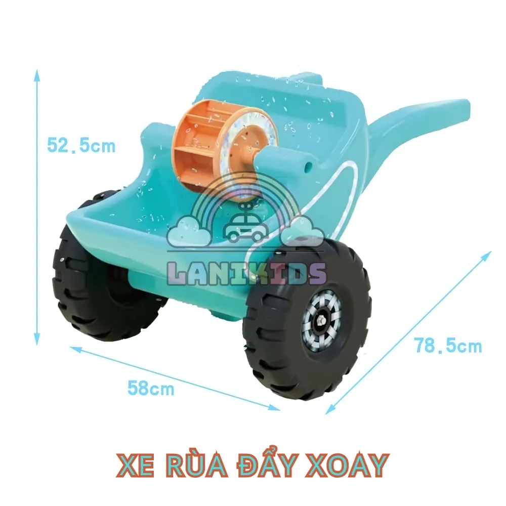 Xe Rùa Đẩy Xoay – Đồ Chơi Xúc Cát Cao Cấp Cho Khu Vui Chơi Trẻ Em