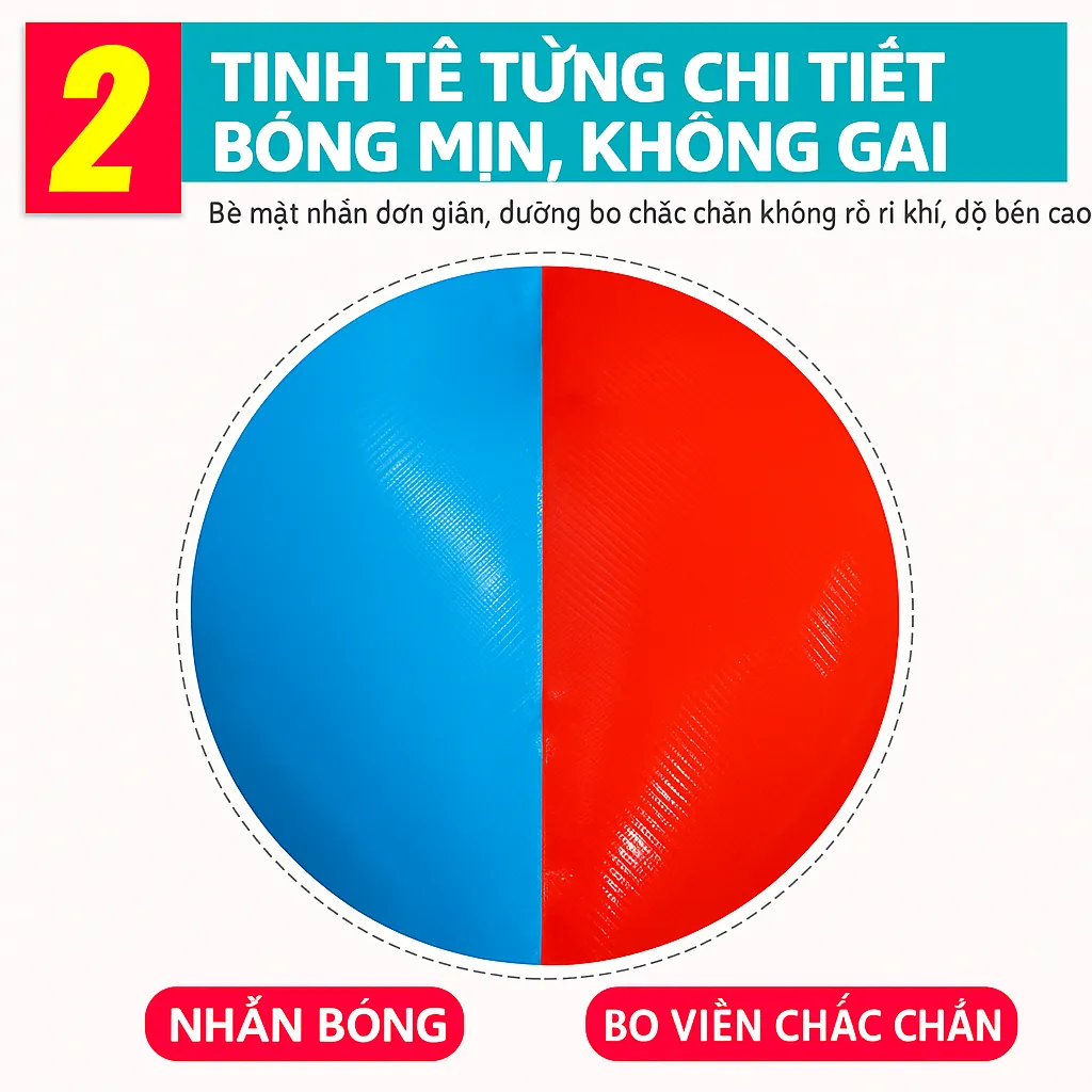 Chất liệu Bể Phao Bạt PVC Cho Trẻ – Đồ Chơi Câu Cá, Xúc Cát, Khu Vui Chơi Di Động Ngoài Trời