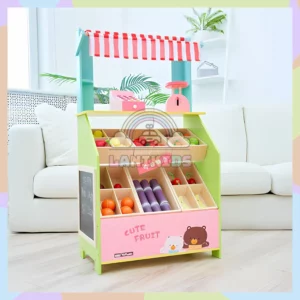 BỘ KỆ SIÊU THỊ BÁN HÀNG BẰNG GỖ – ĐỒ CHƠI HƯỚNG NGHIỆP CHO BÉ YÊU