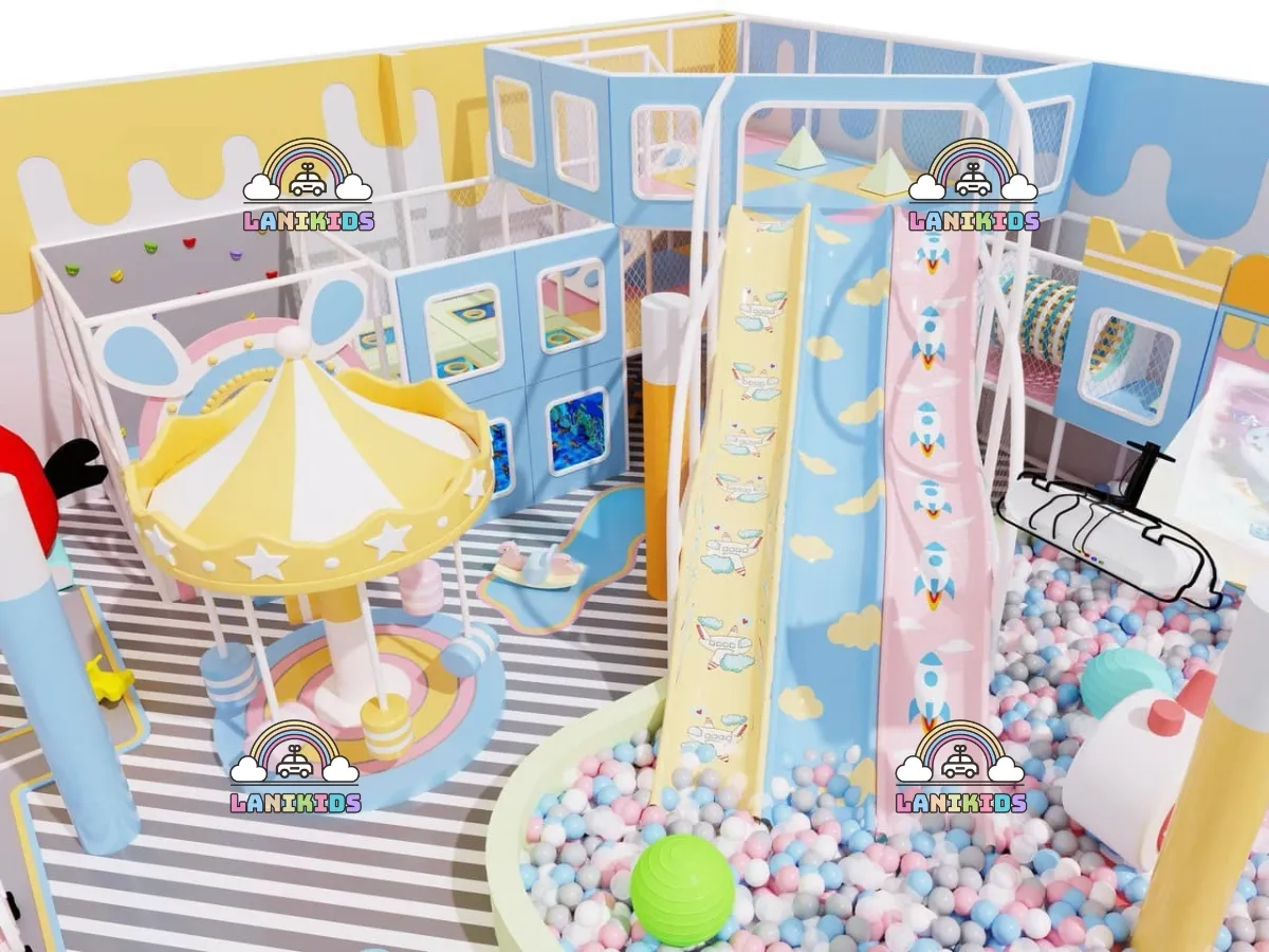 Thiết Kế Thi Công Khu Vui Chơi Trẻ Em Babi Kids Cafe Tại Cà Mau – Dự Án Thực Tế Do Lanikids Thực Hiện