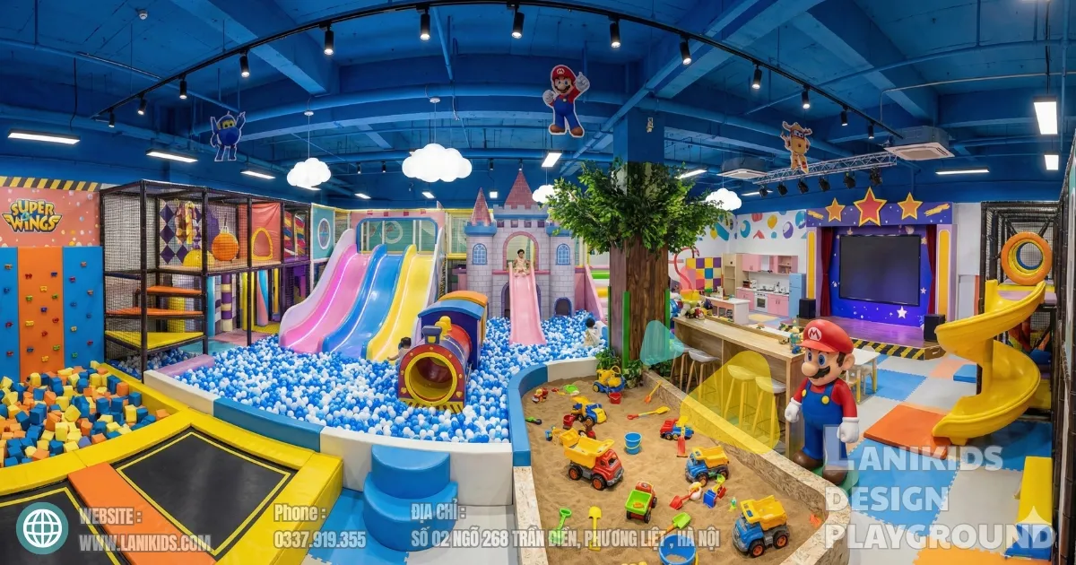 Công ty TNHH Lanikids chuyên thiết kế thi công lắp đặt nhập khẩu khu vui chơi, coffee kids trong nhà và ngoài trời (1)