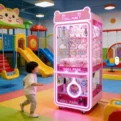 Máy Gắp Gấu Thú Bông Panda Doll Park  Máy Gắp Thú Bông Cho Khu Vui Chơi