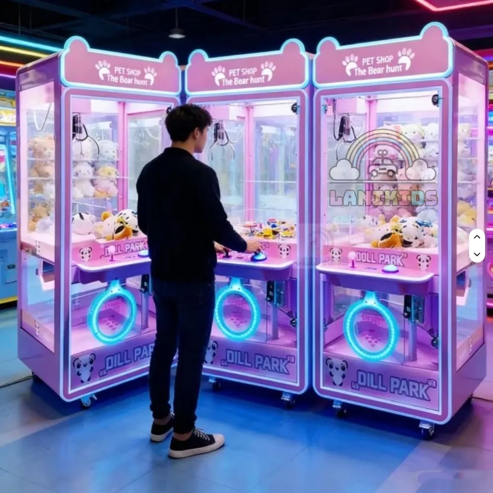 Máy Gắp Gấu Thú Bông Panda Doll Park  Máy Gắp Thú Bông Cho Khu Vui Chơi