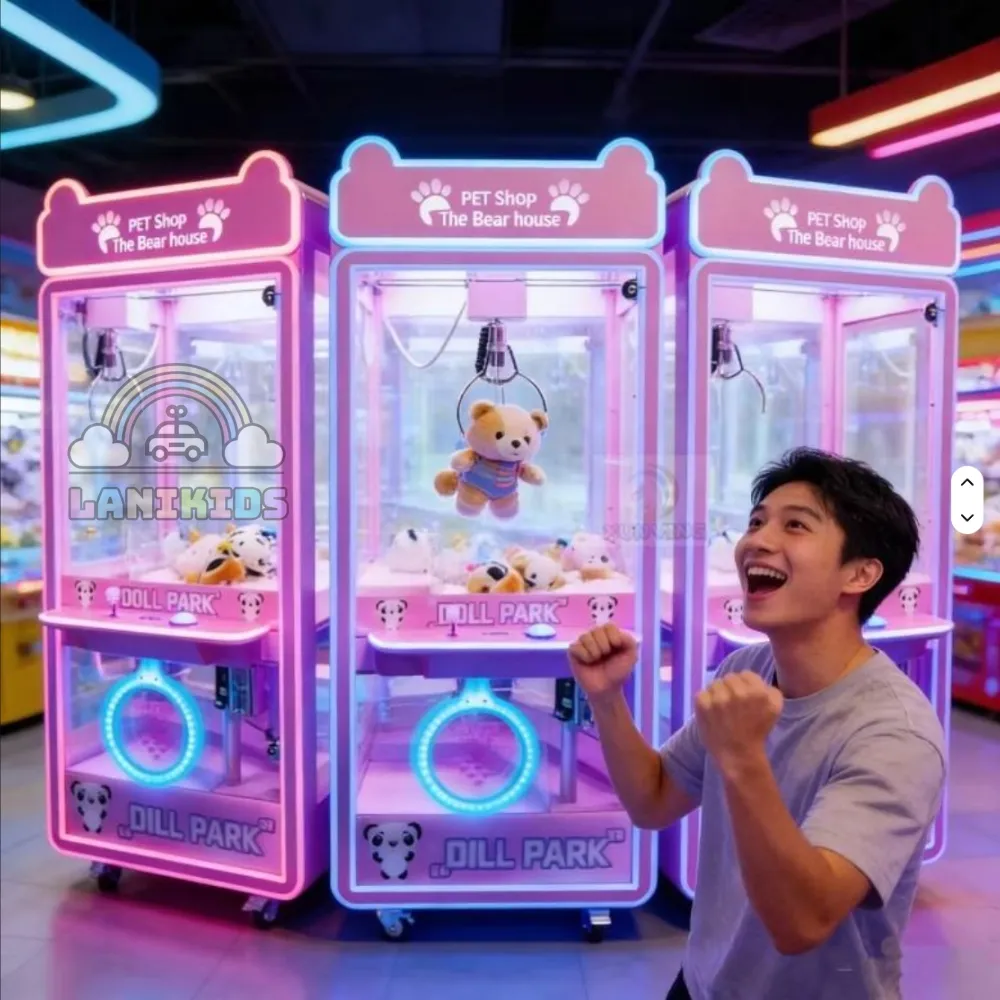 Máy Gắp Gấu Thú Bông Panda Doll Park  Máy Gắp Thú Bông Cho Khu Vui Chơi