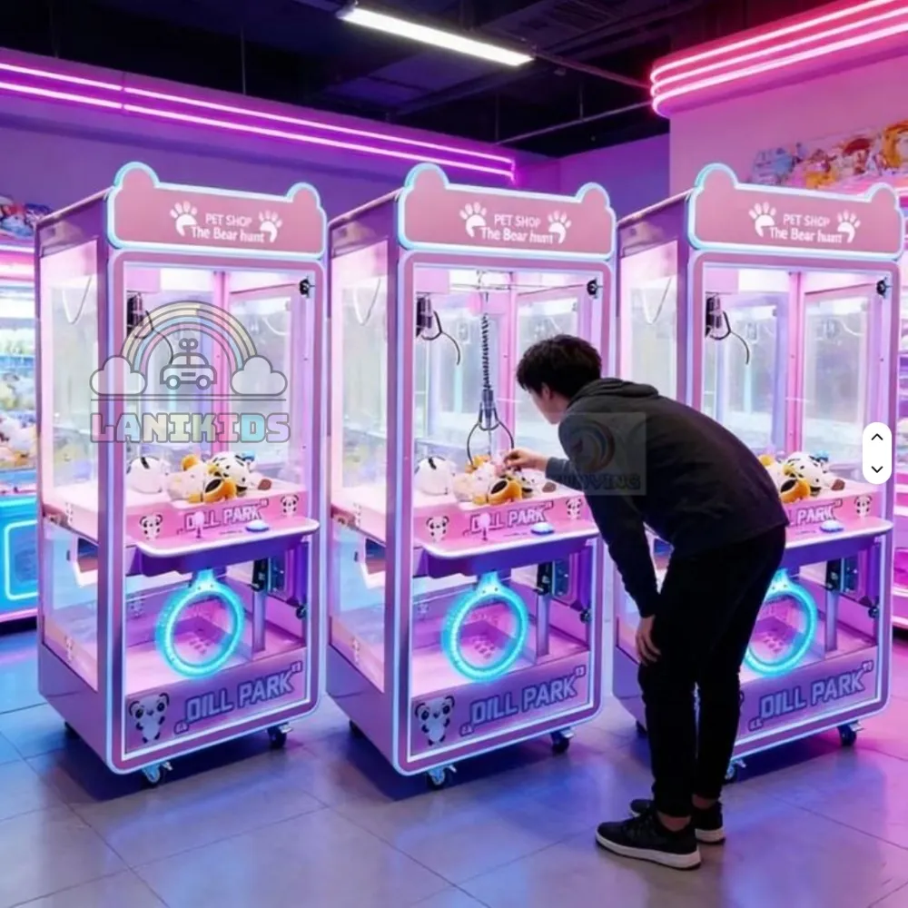 Máy Gắp Gấu Thú Bông Panda Doll Park  Máy Gắp Thú Bông Cho Khu Vui Chơi