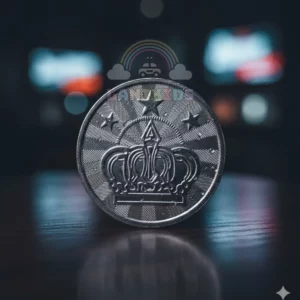 Xu xèng Vương Miện 25mm thép không gỉ – Xu chơi máy game & máy gắp gấu bền đẹp, vận hành ổn định