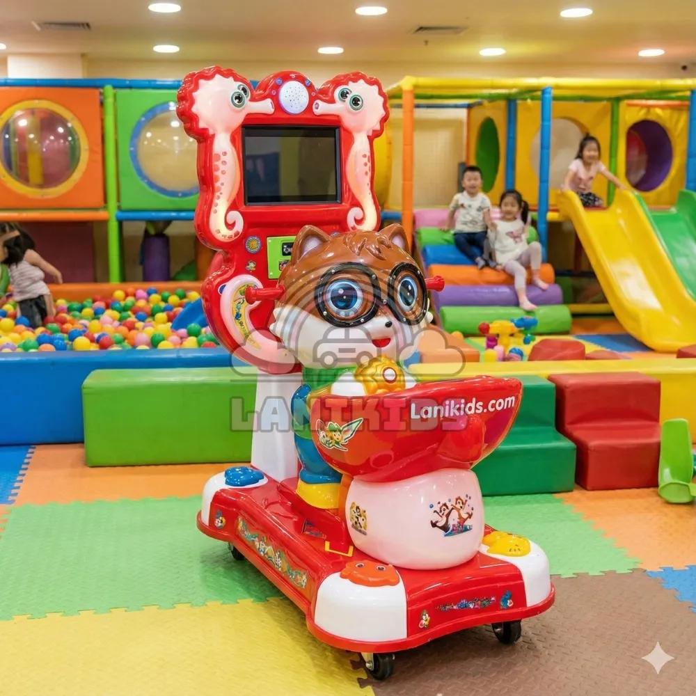 Thú Nhún Điện Siêu Nhân Mèo – Máy Game Nhập Khẩu Đẳng Cấp Cho Khu Vui Chơi