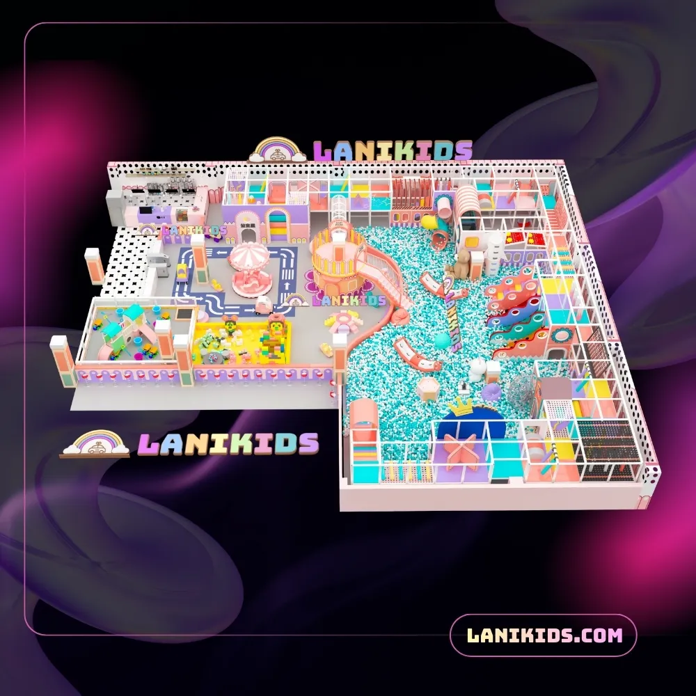 Thiết Kế Khu Vui Chơi Trẻ Em 500m2 Chủ Đề Lâu Đài Kẹo Ngọt