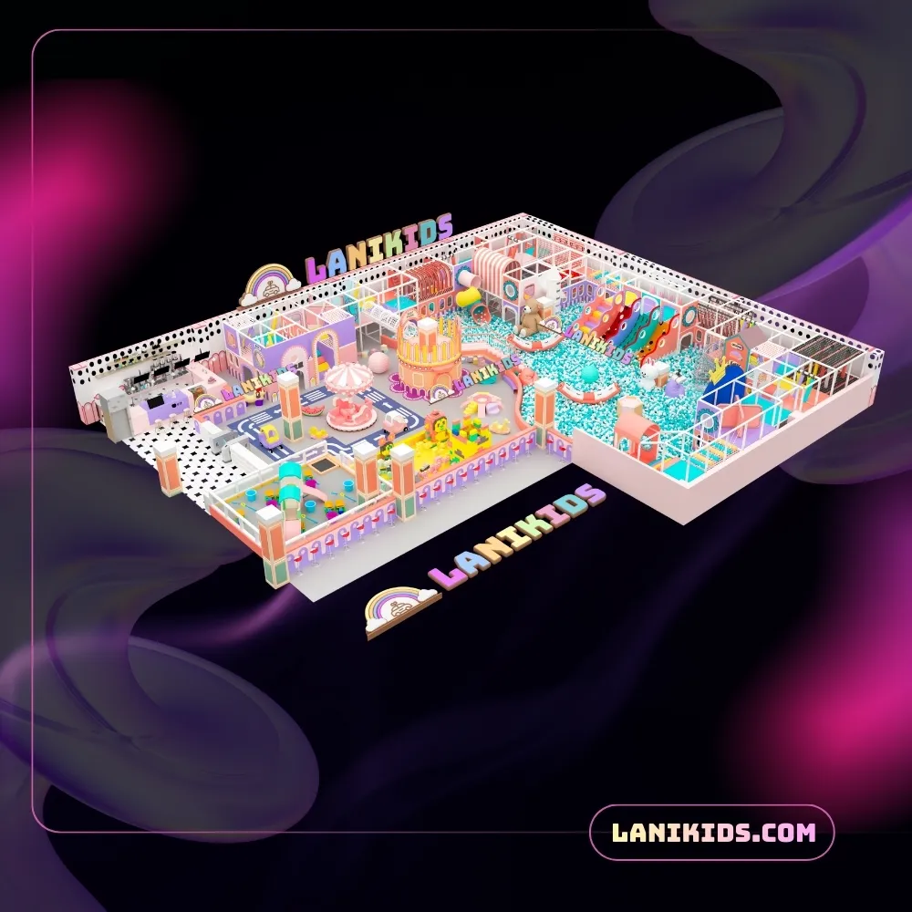 Thiết Kế Khu Vui Chơi Trẻ Em 500m2 Chủ Đề Lâu Đài Kẹo Ngọt