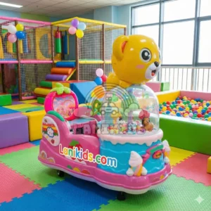 Thú Nhún Điện Xiongxion – Máy Game Gấu Vàng Cầu Vồng Hút Khách Cho Khu Vui Chơi