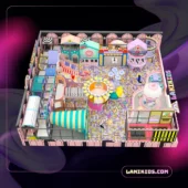 Mẫu Thiết Kế Khu Vui Chơi 300m2 Màu Pastel – Chủ Đề "Thị Trấn Cổ Tích" Nhập Khẩu