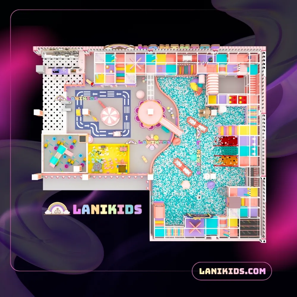 Thiết Kế Khu Vui Chơi Trẻ Em 500m2 Chủ Đề Lâu Đài Kẹo Ngọt