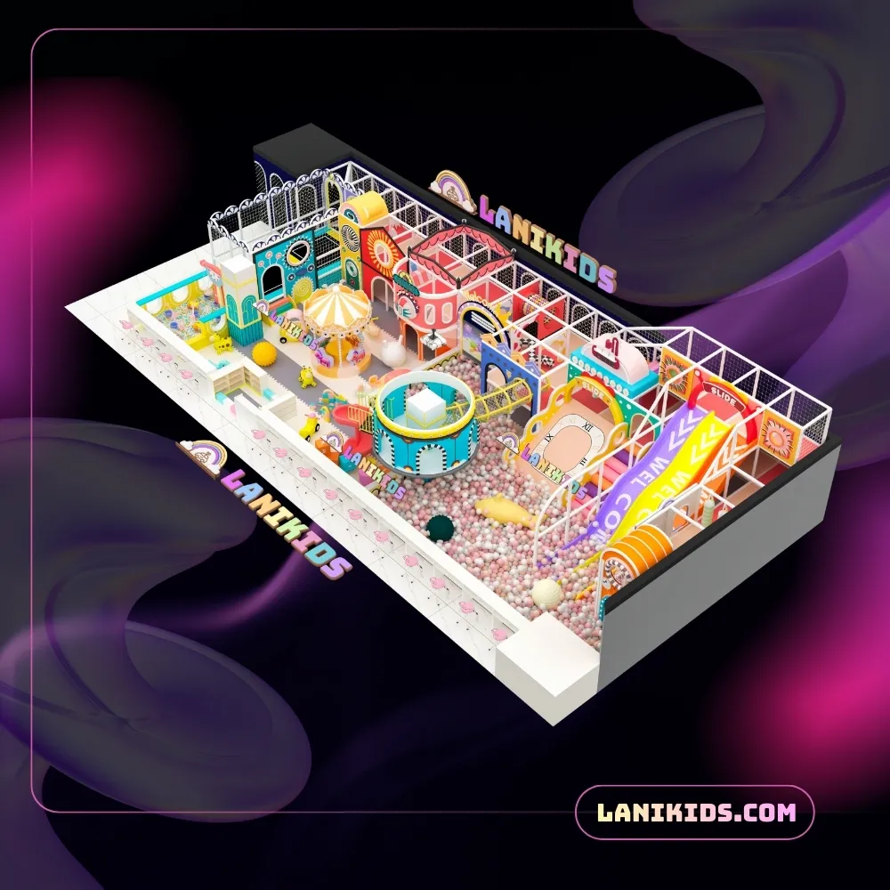 Thiết Kế Khu Vui Chơi Trẻ Em 200m2 | Mẫu 3D Nhập Khẩu Cao Cấp Lanikids