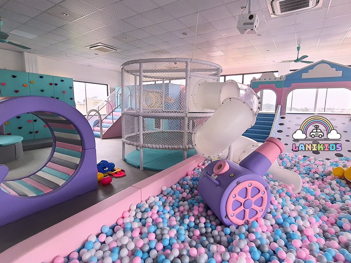 Khu vui chơi Đậu Kids Sóc Sơn Hà Nội do Lanikids thiết kế thi công